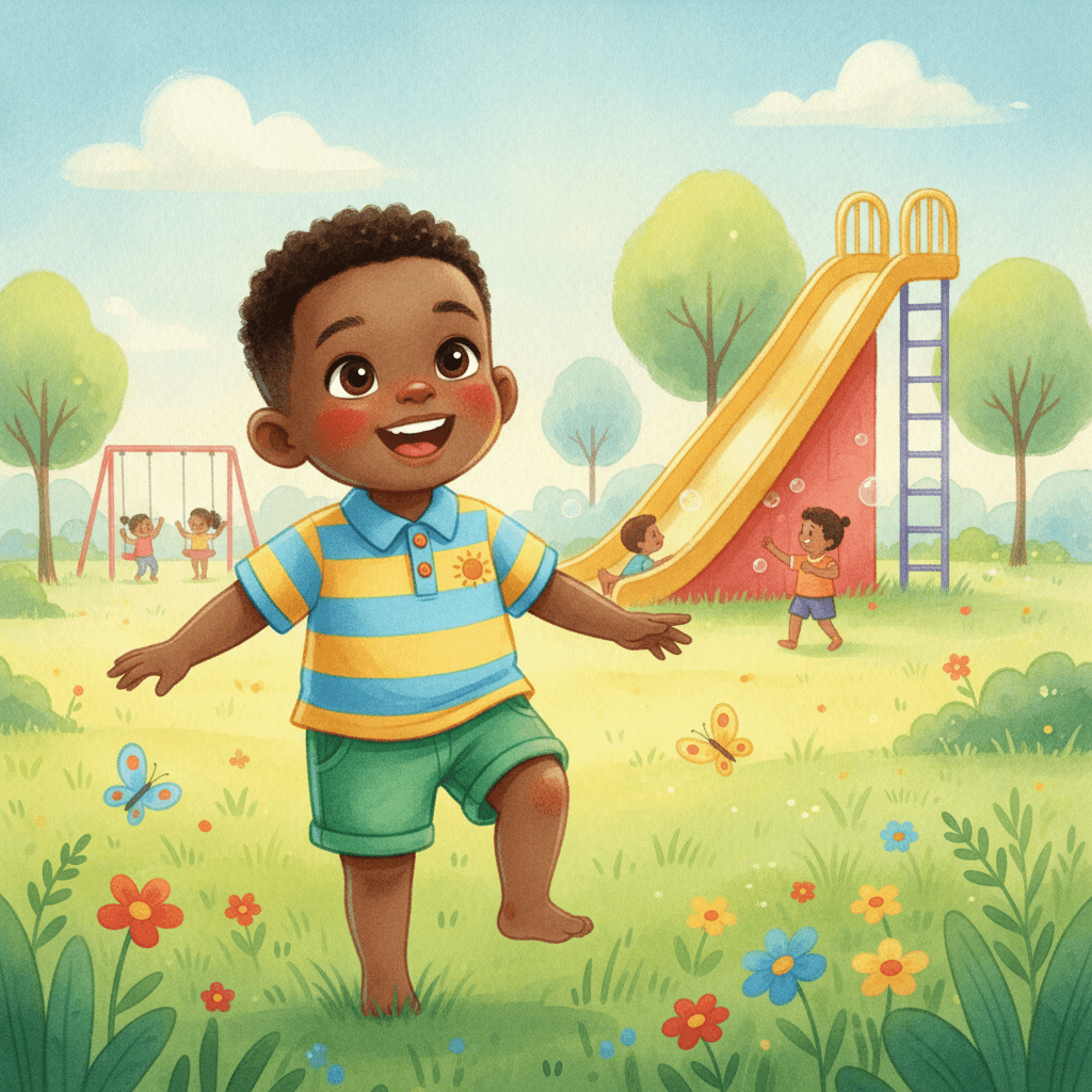 Page 1 of "Nish and the Lost Wooden Bird" — a personalized story for Nish