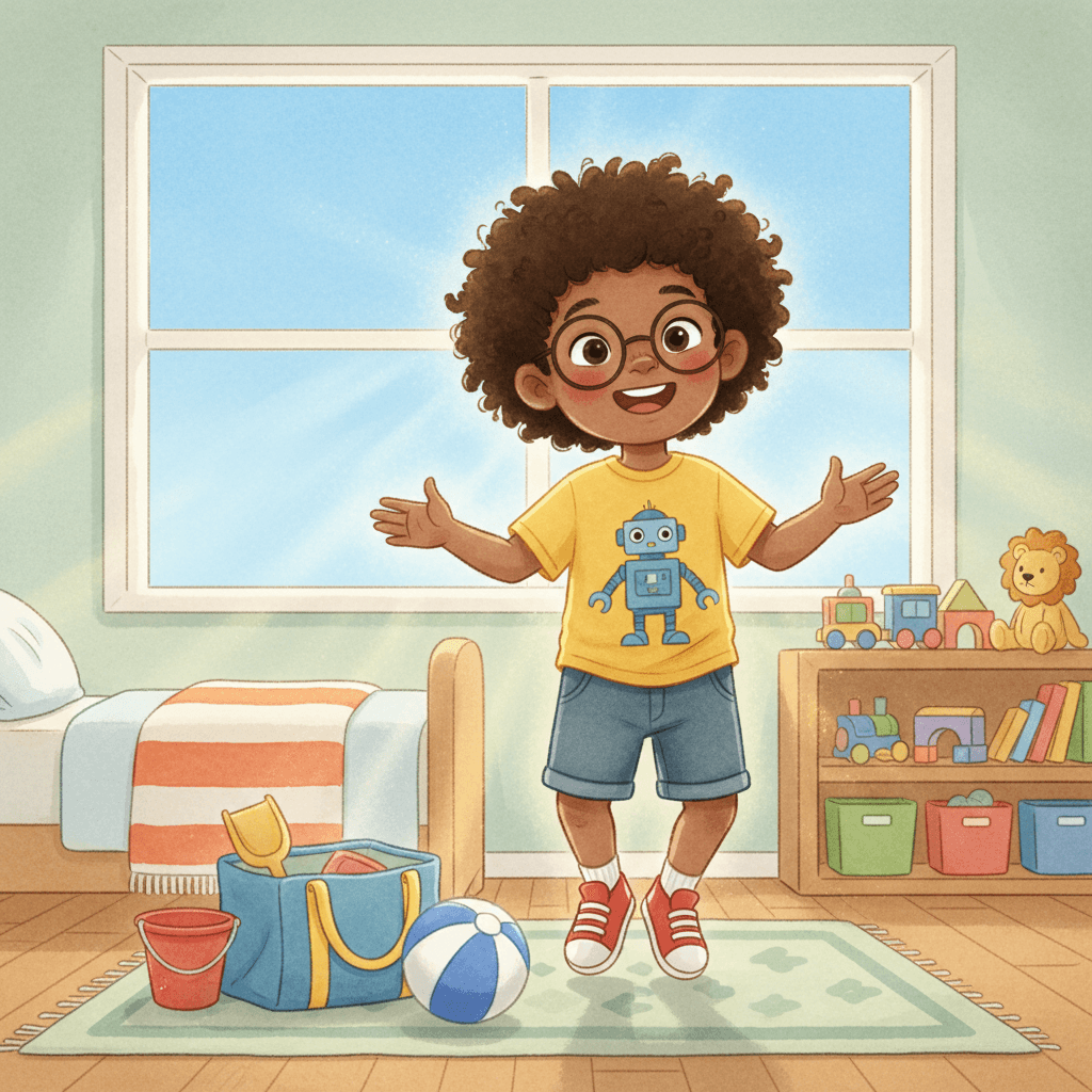 Page 1 of "Jamal's Sandy Surprise" — a personalized story for Jamal