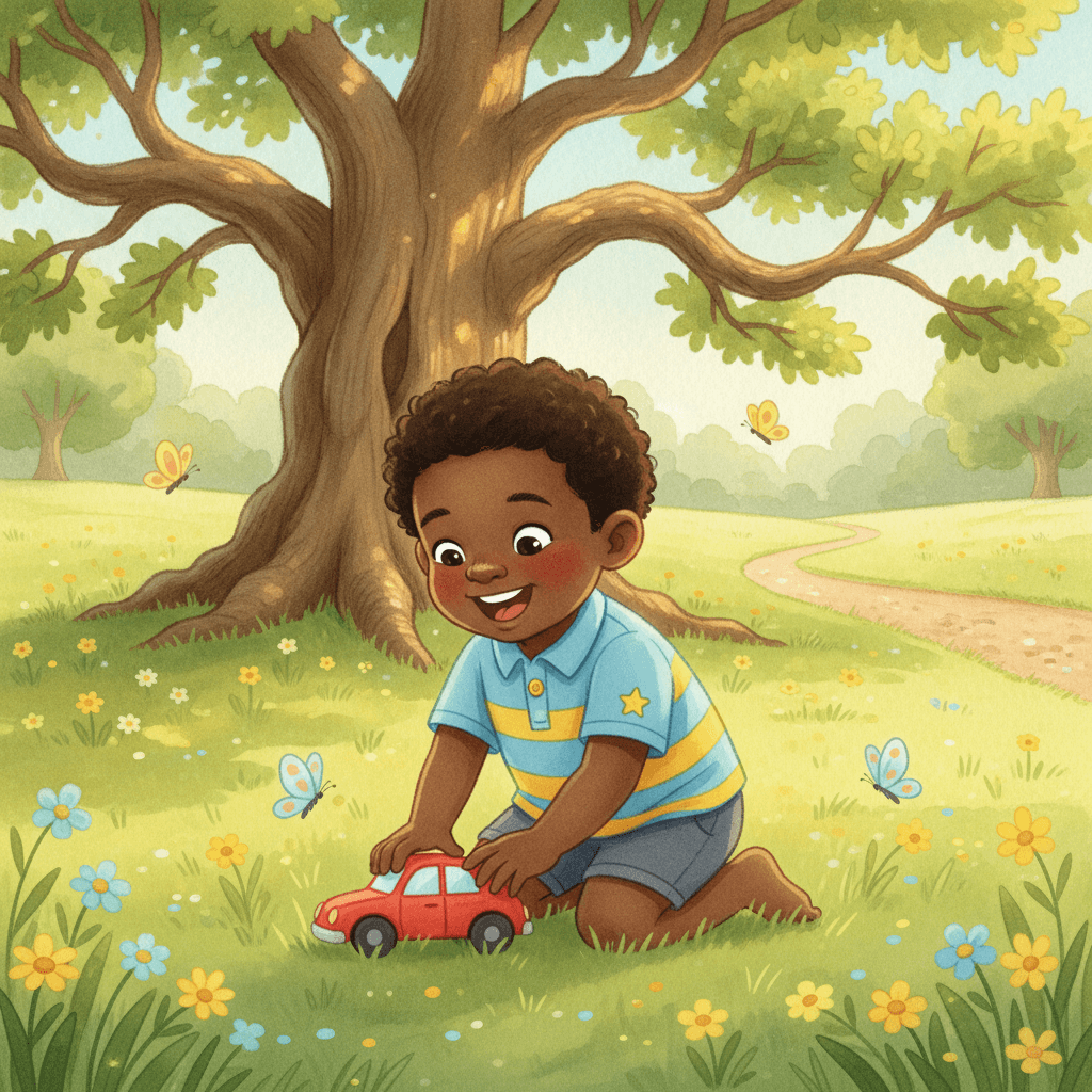Page 1 of "Nish and the Sparkling Bird" — a personalized story for Nish