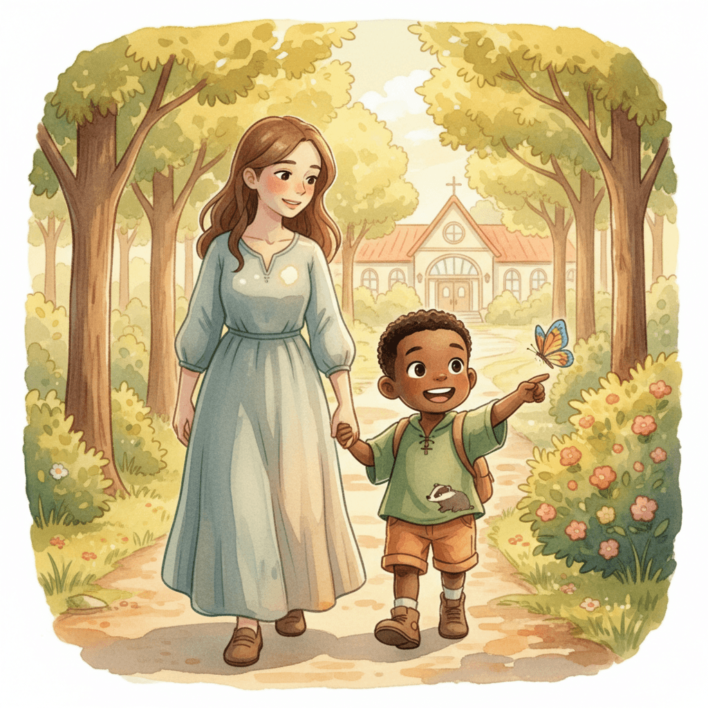 Page 1 of "Nish and the Whispering Mossling" — a personalized story for Nish