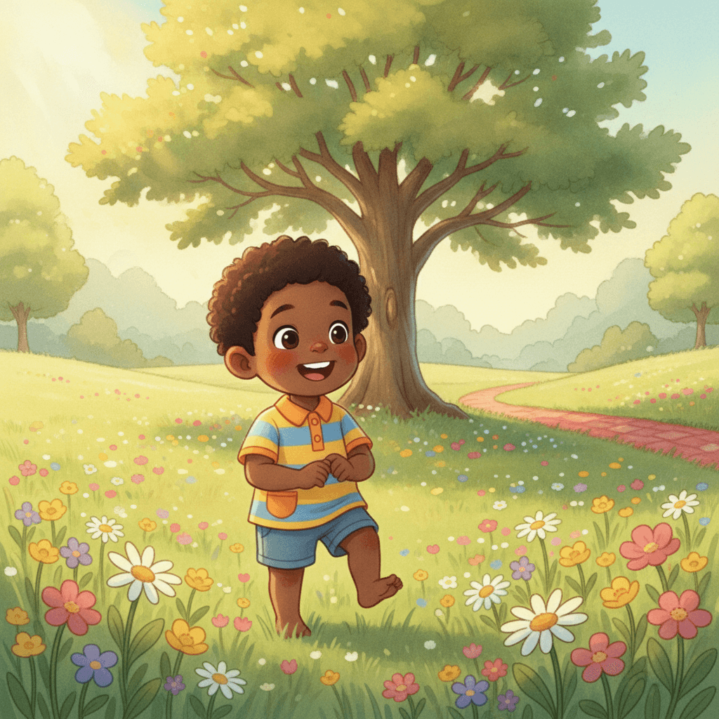 Page 1 of "Nish and the Speedy Blue Car" — a personalized story for Nish