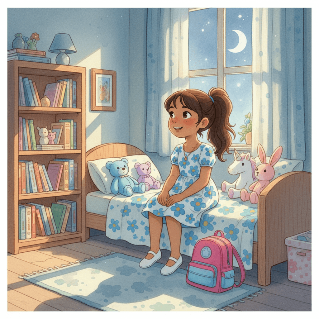 Page 1 of "Zayna and the Sleepy Stars" — a personalized story for Zayna