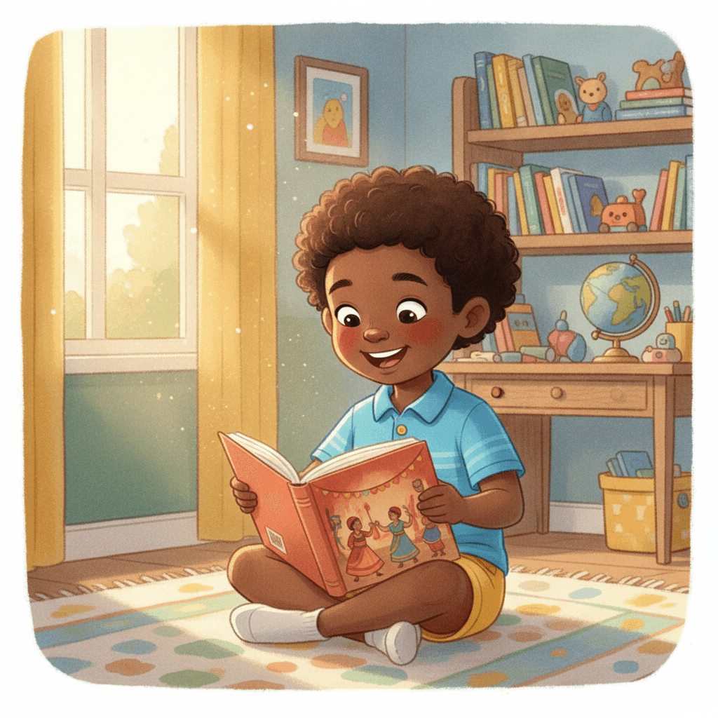 Page 1 of "Nish's Colorful Cultural Adventure" — a personalized story for Nish